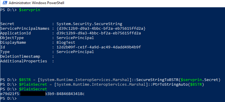 Powershell Script to access Azure resources using Service Principal