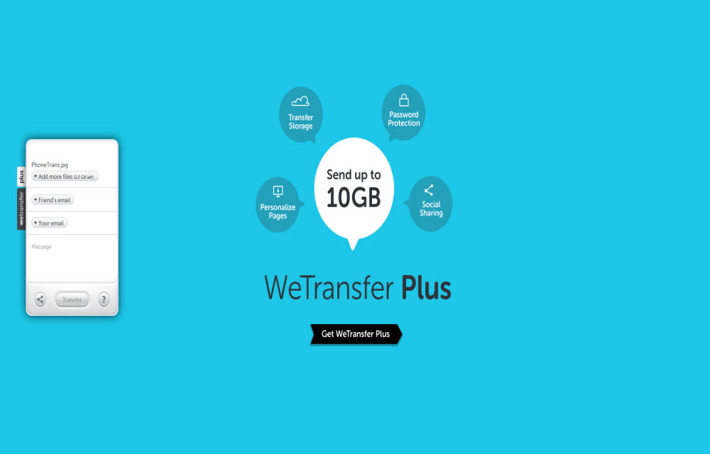 PlusTransfer Transfer Big Files up to 5GB