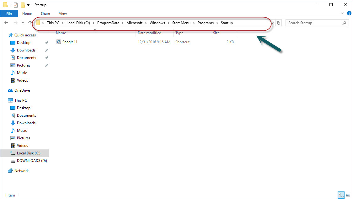 How to Access Windows 10 Startup Folder?