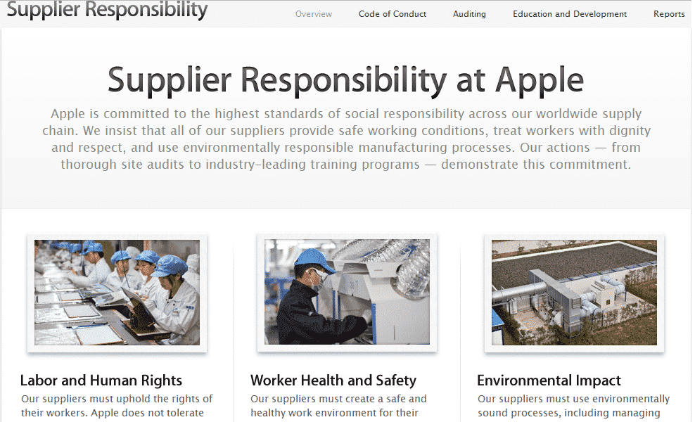 Apple Reveals Suppliers List, Releases Supplier