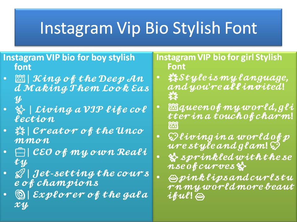 Instagram Vip bio Attitude & Stylish Bios for Boys and Girls The