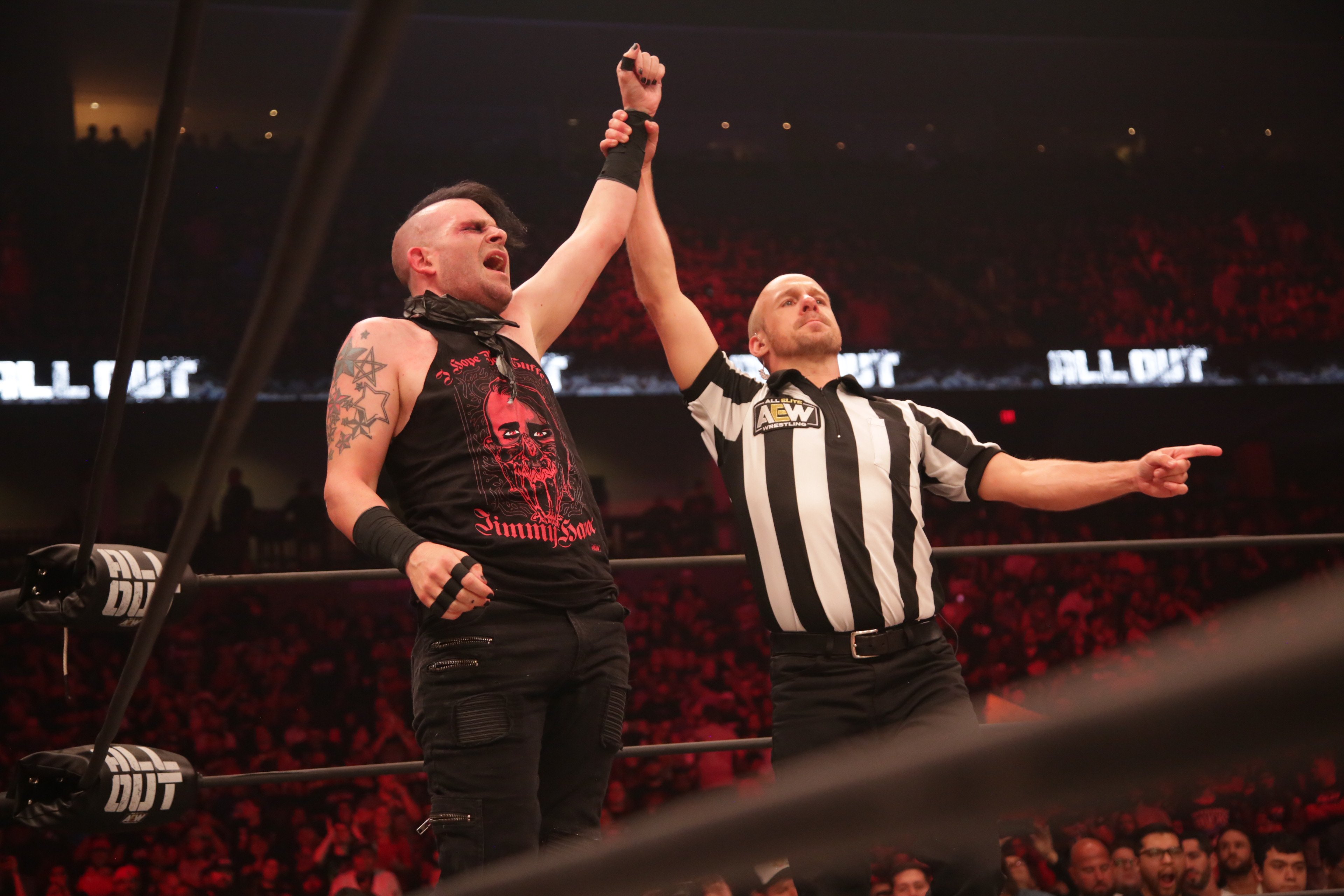 Jimmy Havoc survived the Cracker Barrel Clash at All Out
via AEW Twitter (@AEWrestling)