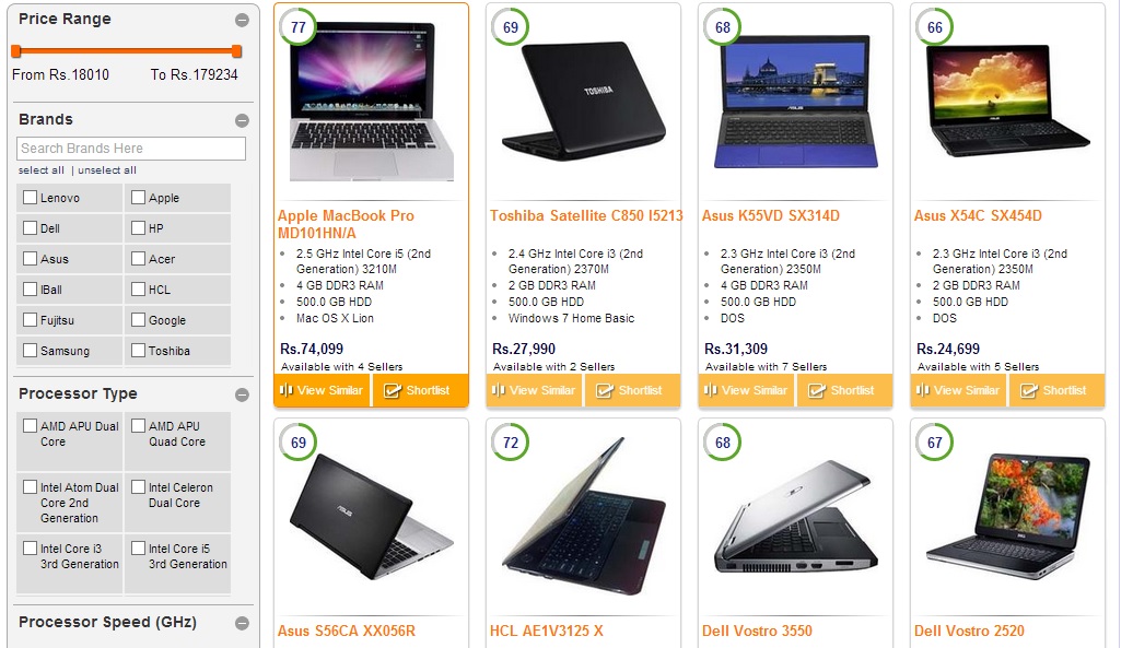FindYogi Launches ComparisonFor Laptops The Most Comprehensive
