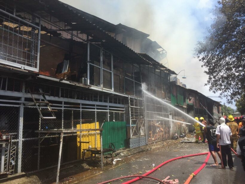 Furniture warehouse fire damage bill estimated at 20 million baht The