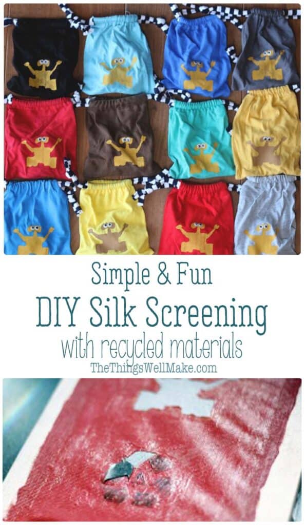 Easy Silk screening With Recycled Materials Oh, The Things We'll Make!