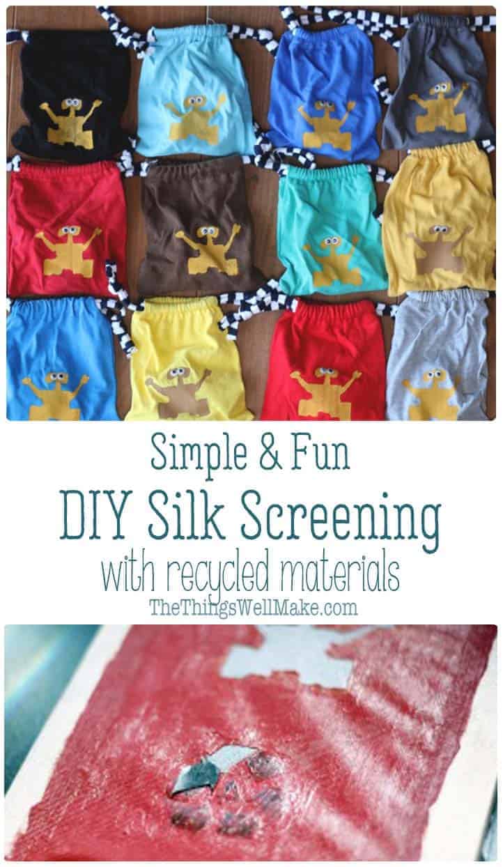 Easy Silk screening With Recycled Materials Oh, The Things We'll Make!