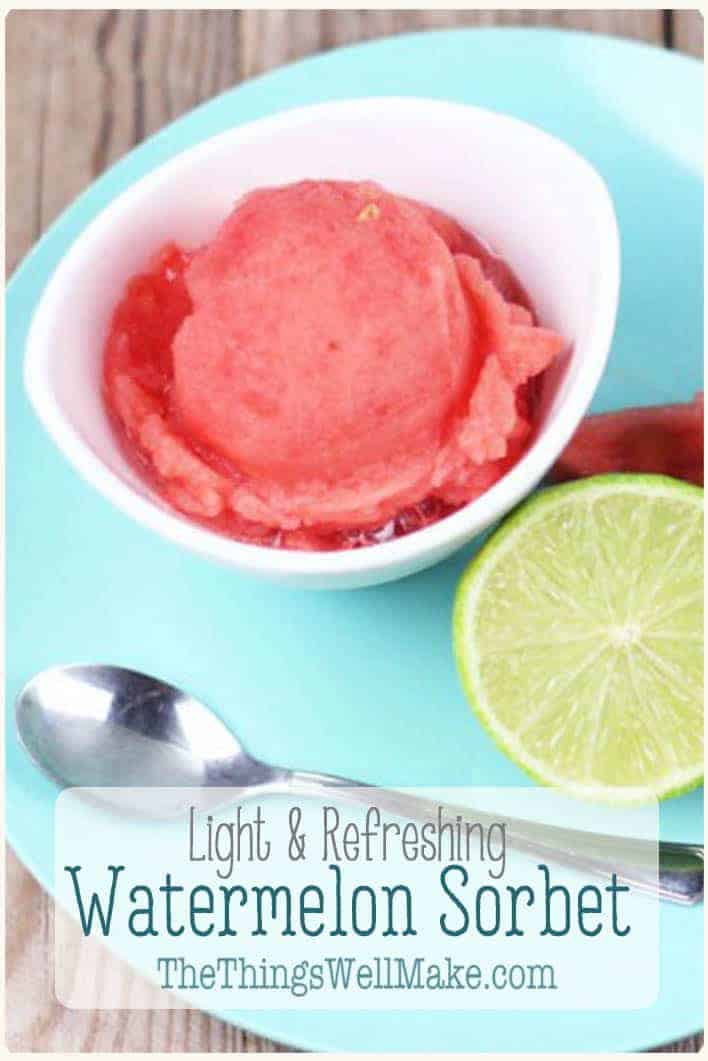5 Minute, Easy Watermelon Sorbet Oh, The Things We'll Make!