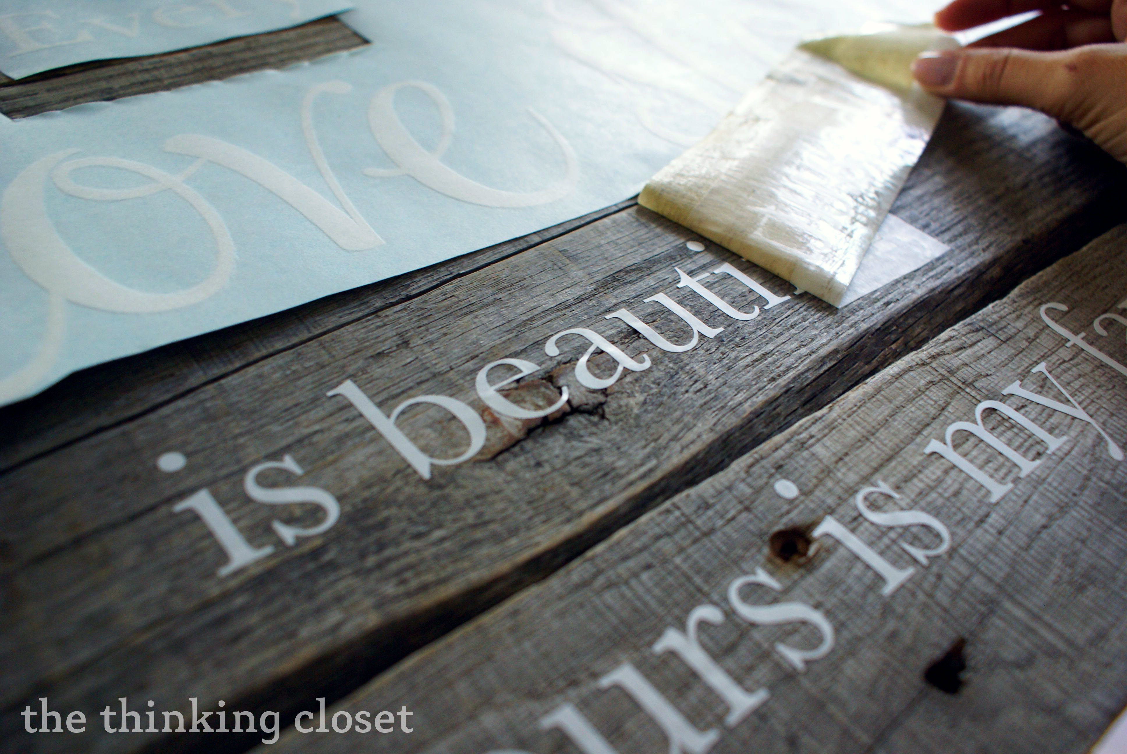 Wood Pallet Sign Tutorial the thinking closet