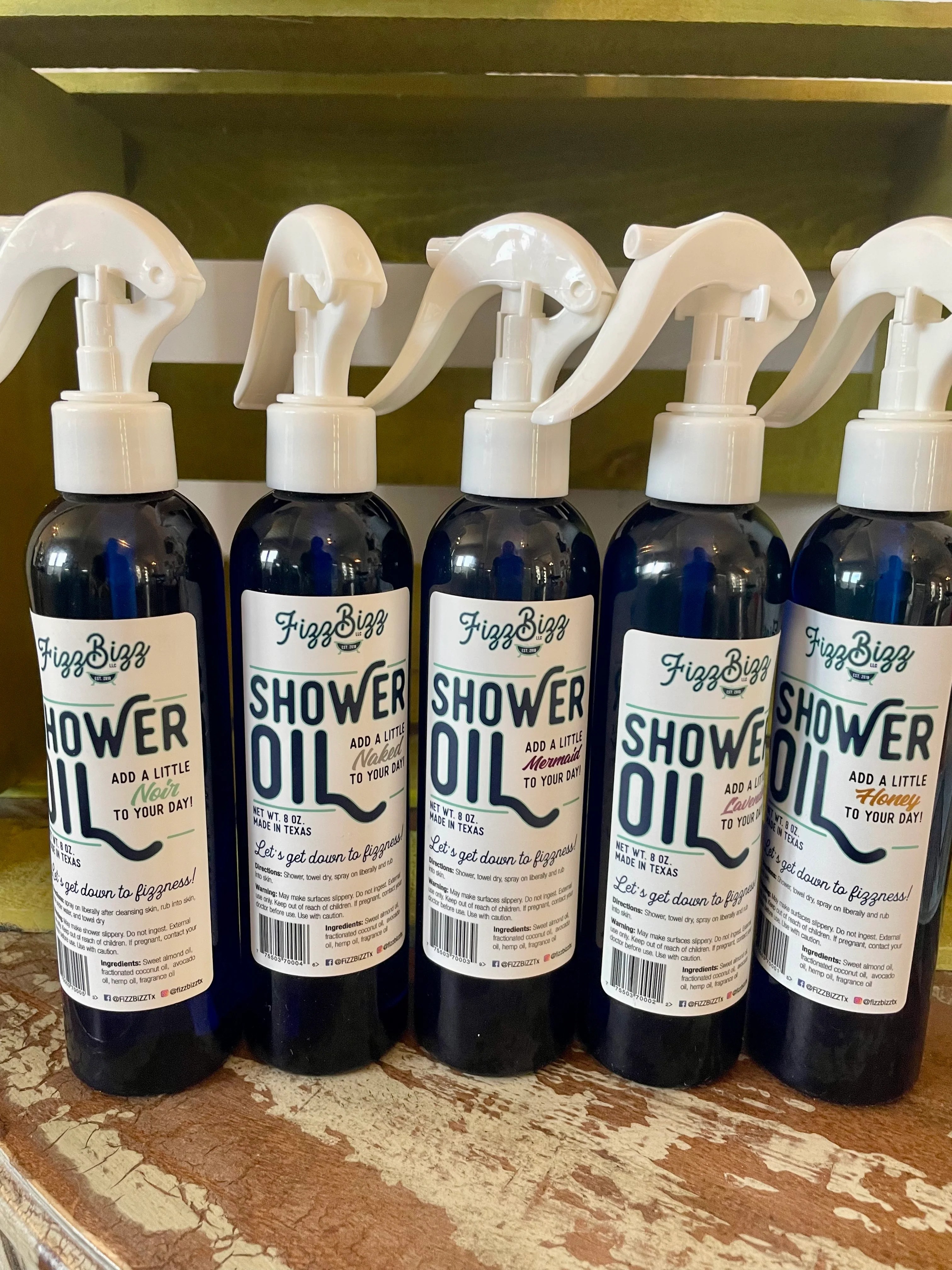 Shower Oils (5 fragrances) The Threaded Cork