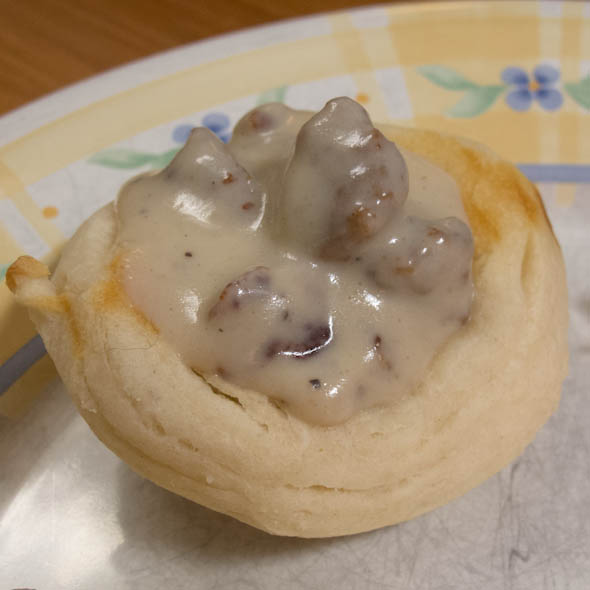 Biscuit Cups & Sausage Gravy The Three Bite Rule