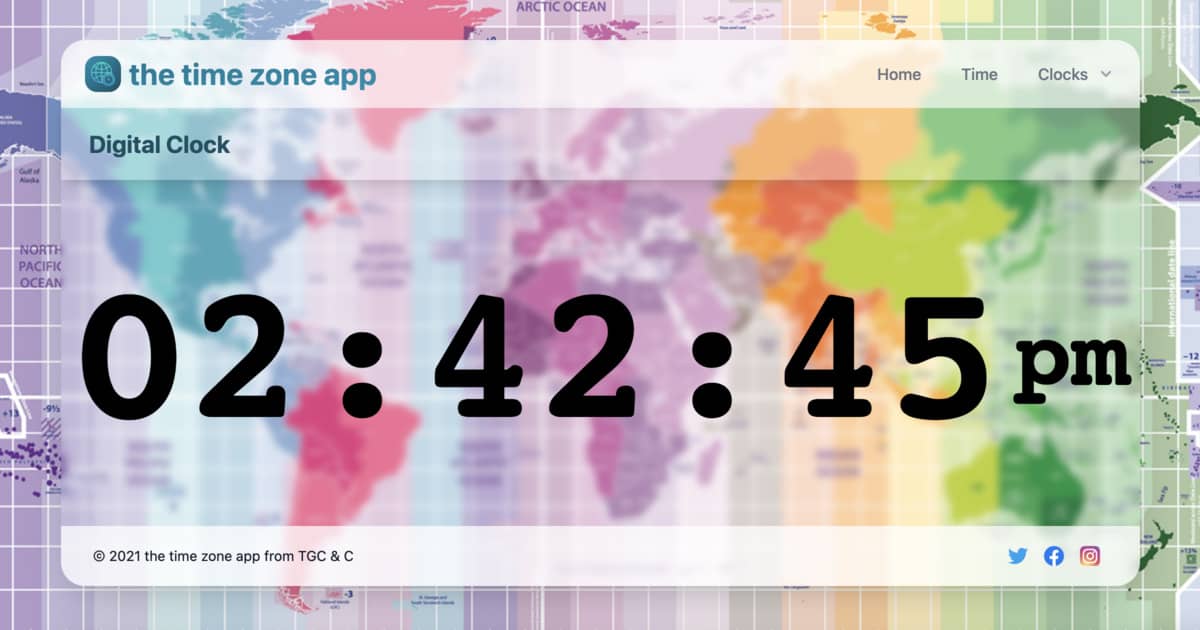 Online Digital Clock Live the time zone app