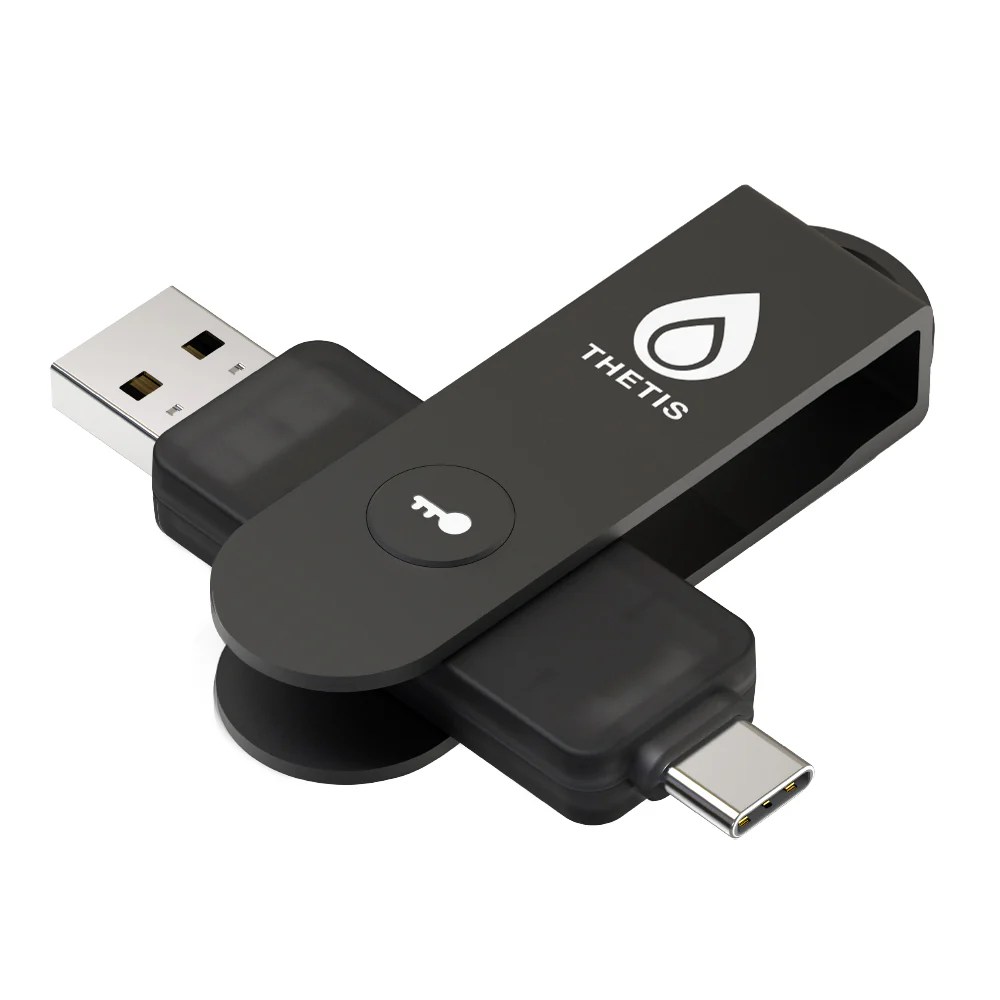 Thetis Pro FIDO2 Security Key Passkey USB A/C, NFC TOTP/HOTP