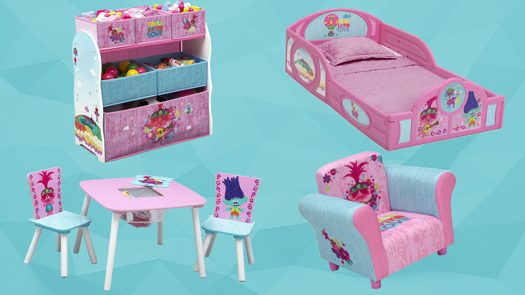 Chairs & Seats Delta Children Chair Desk with Storage Bin Trolls World