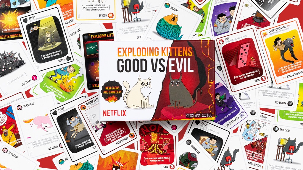 New Exploding Kittens Game Brings Forces of Good and Evil to Game Night