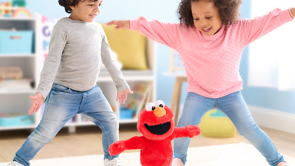 Get Kids to Get Down with the Sesame Street Elmo Slide Feature Plush