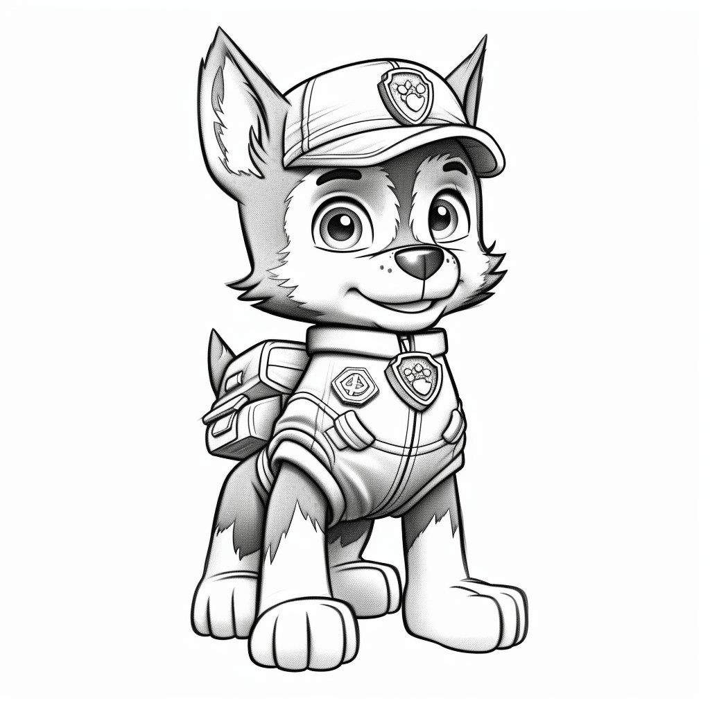 Paw Patrol Chase Coloring Pages