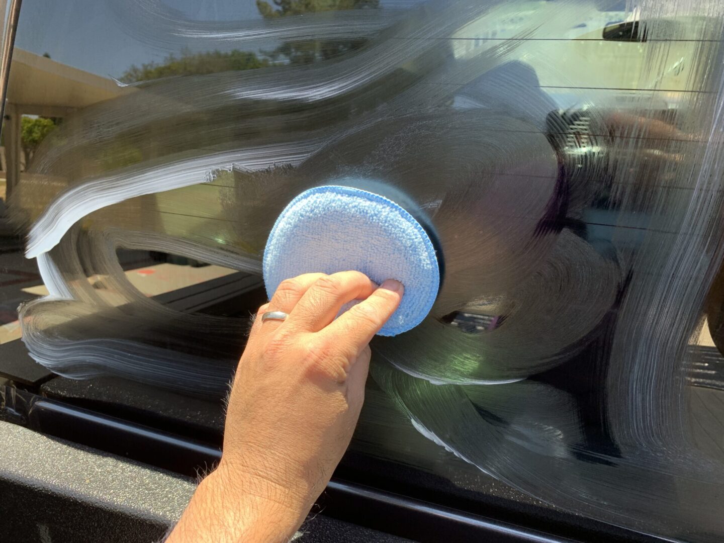 How to Remove Hard Water Spots from Window Glass by Hand with PlastX