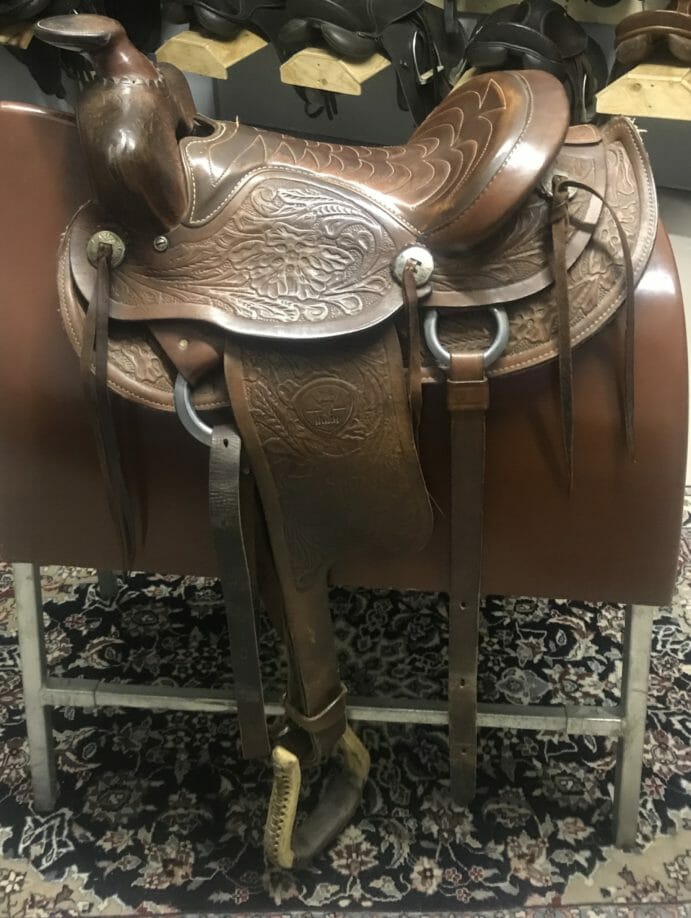 1331 Big Horn Western Saddle, 473, 15" seat, FQHB The Trainer's Loft
