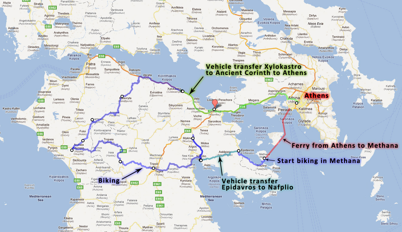 Greece bike route The Travel Geeks