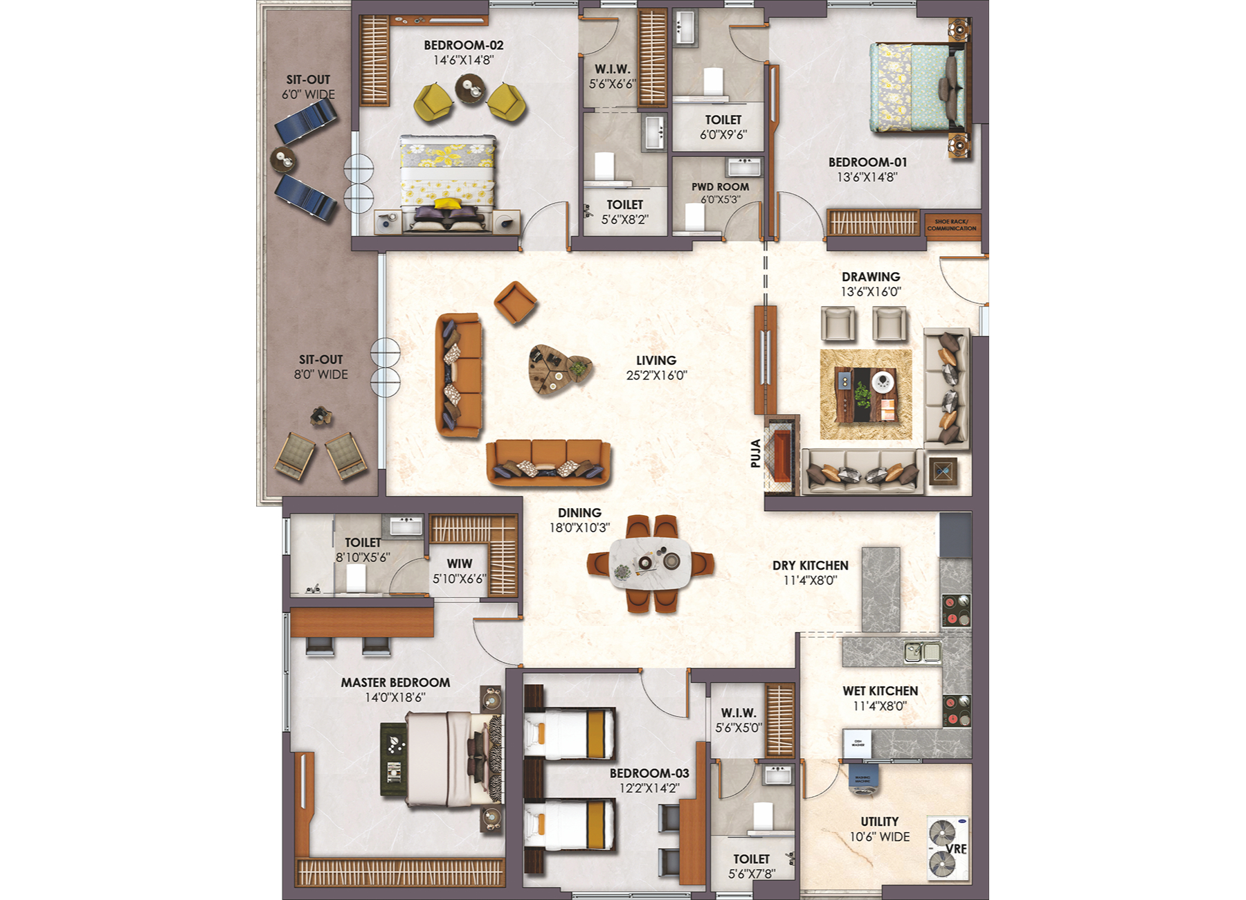 Luxury Highrise 3/4/5 BHK Apartments in Hyderabad TheTrilight
