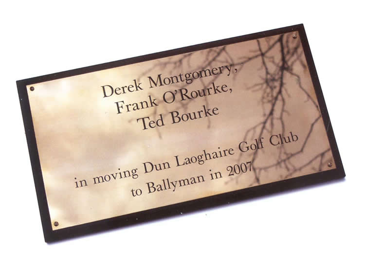 Brass Plaques The Trophy Room
