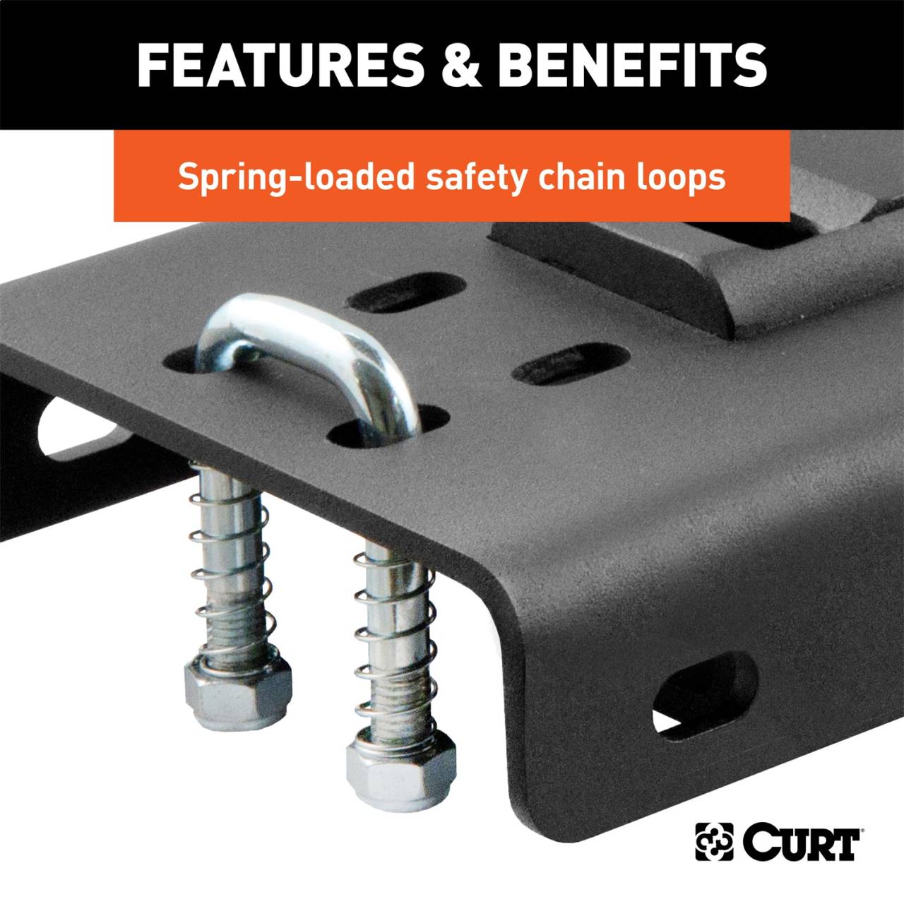 Gooseneck Hitch Folding Ball Install Kit, 61652, CURT