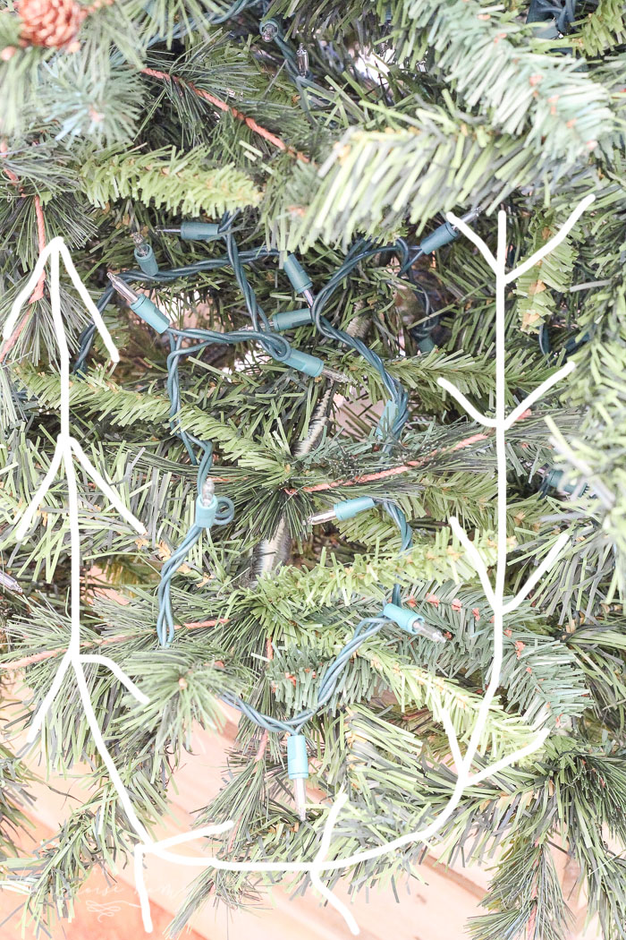 How to Put Lights on a Christmas Tree (so it glows!)