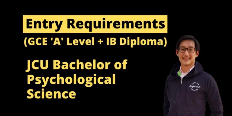 jcu psychology entry requirement Chan