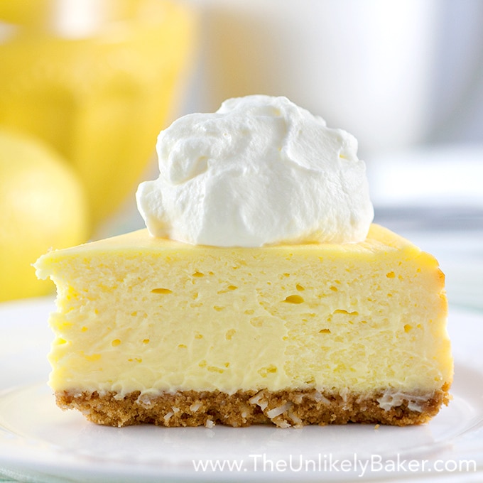 The Best Lemon Cheesecake. Ever. The Unlikely Baker