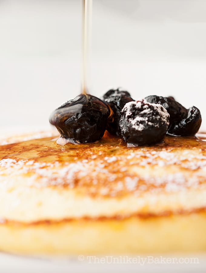 Light Fluffy Lemon Ricotta Pancakes The Unlikely Baker®