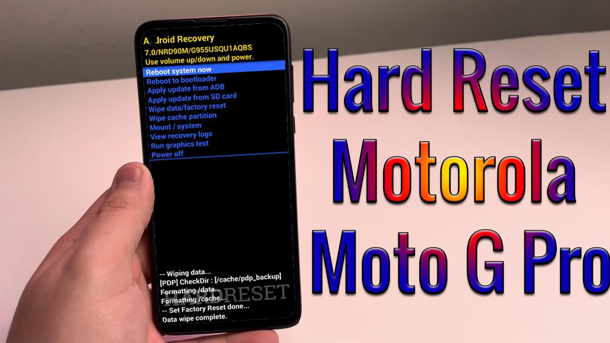 Hard Reset Motorola Moto G Pro Factory Reset Remove Pattern/Lock
