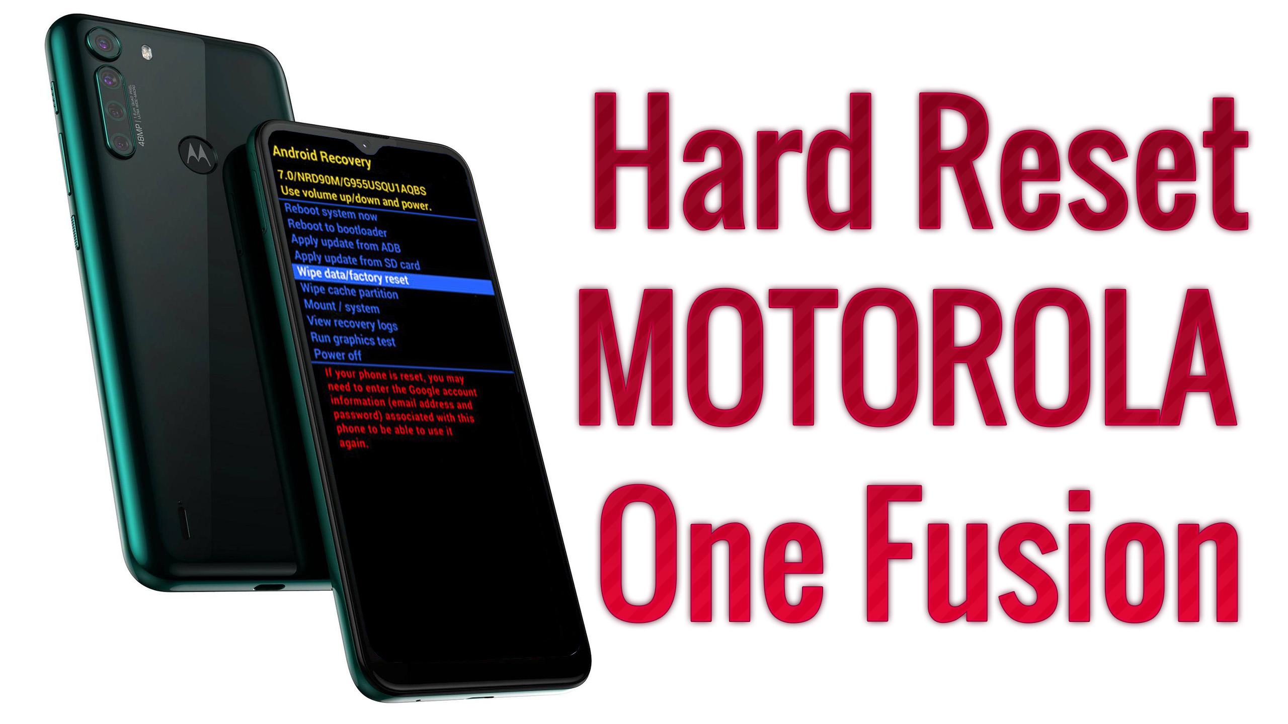 Hard Reset Motorola One Fusion | Factory Reset Remove Pattern/Lock