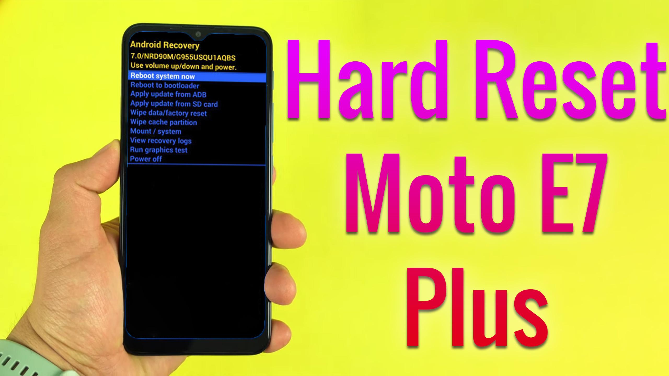 Hard Reset Motorola Moto E7 Plus Factory Reset Remove Pattern/Lock