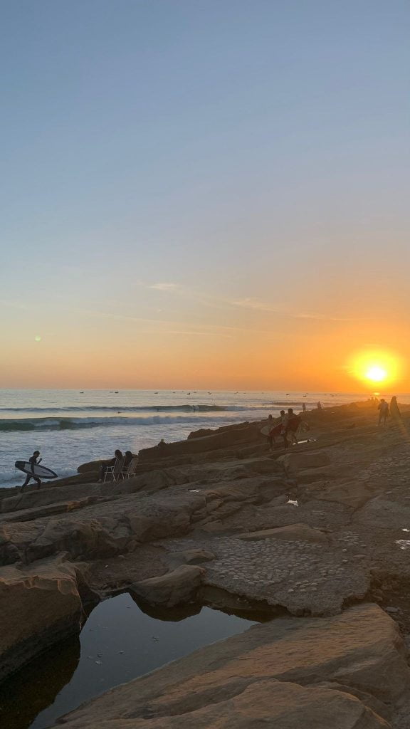 Sonnenuntergang bei Anchor Point.