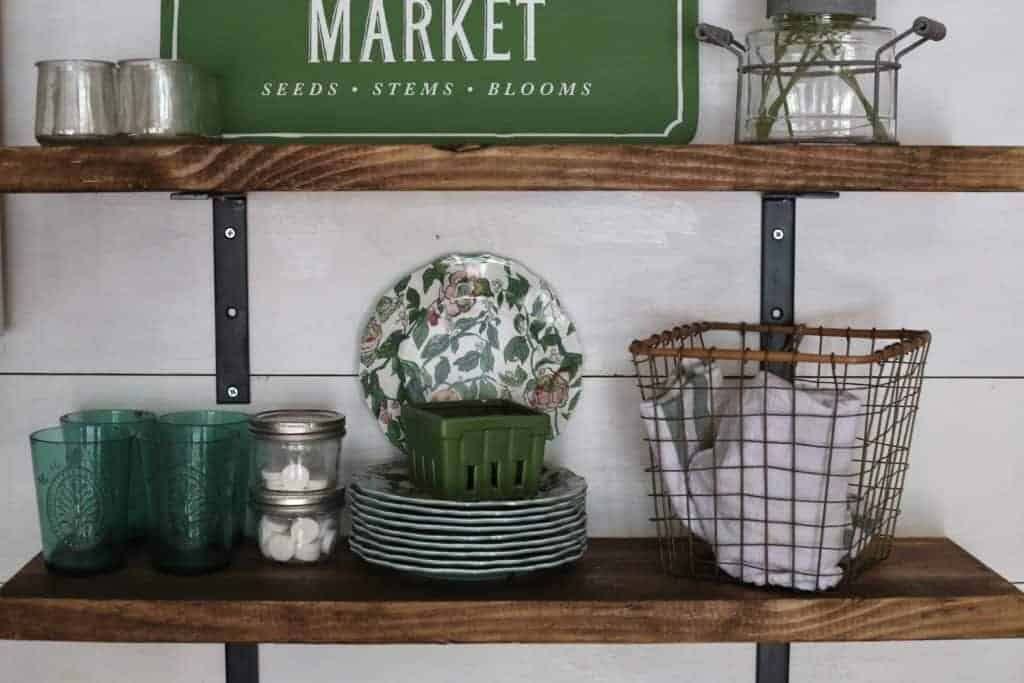 DIY and Inexpensive Open Shelving The Vanilla Tulip