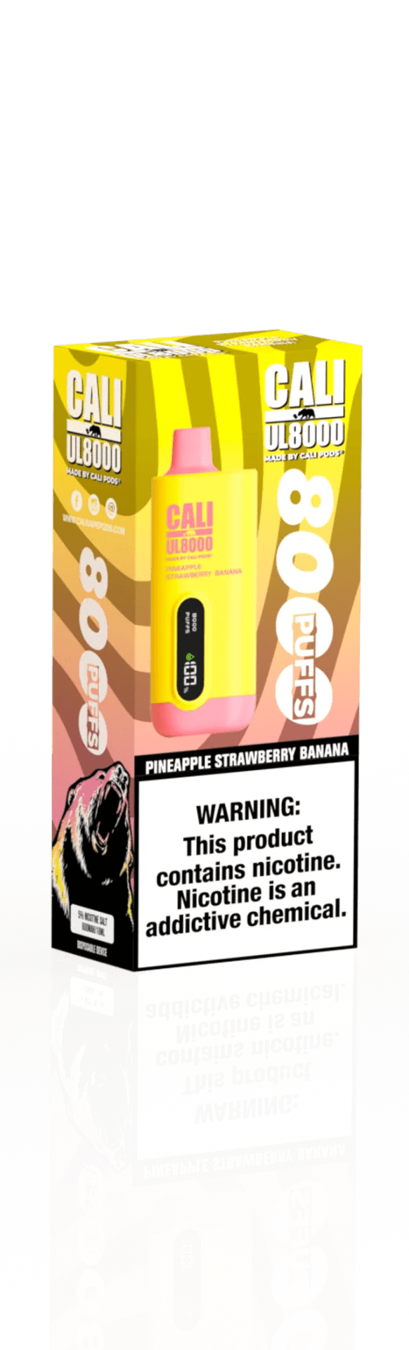 Cali UL8000 Pineapple Strawberry Banana The Vape Gaint