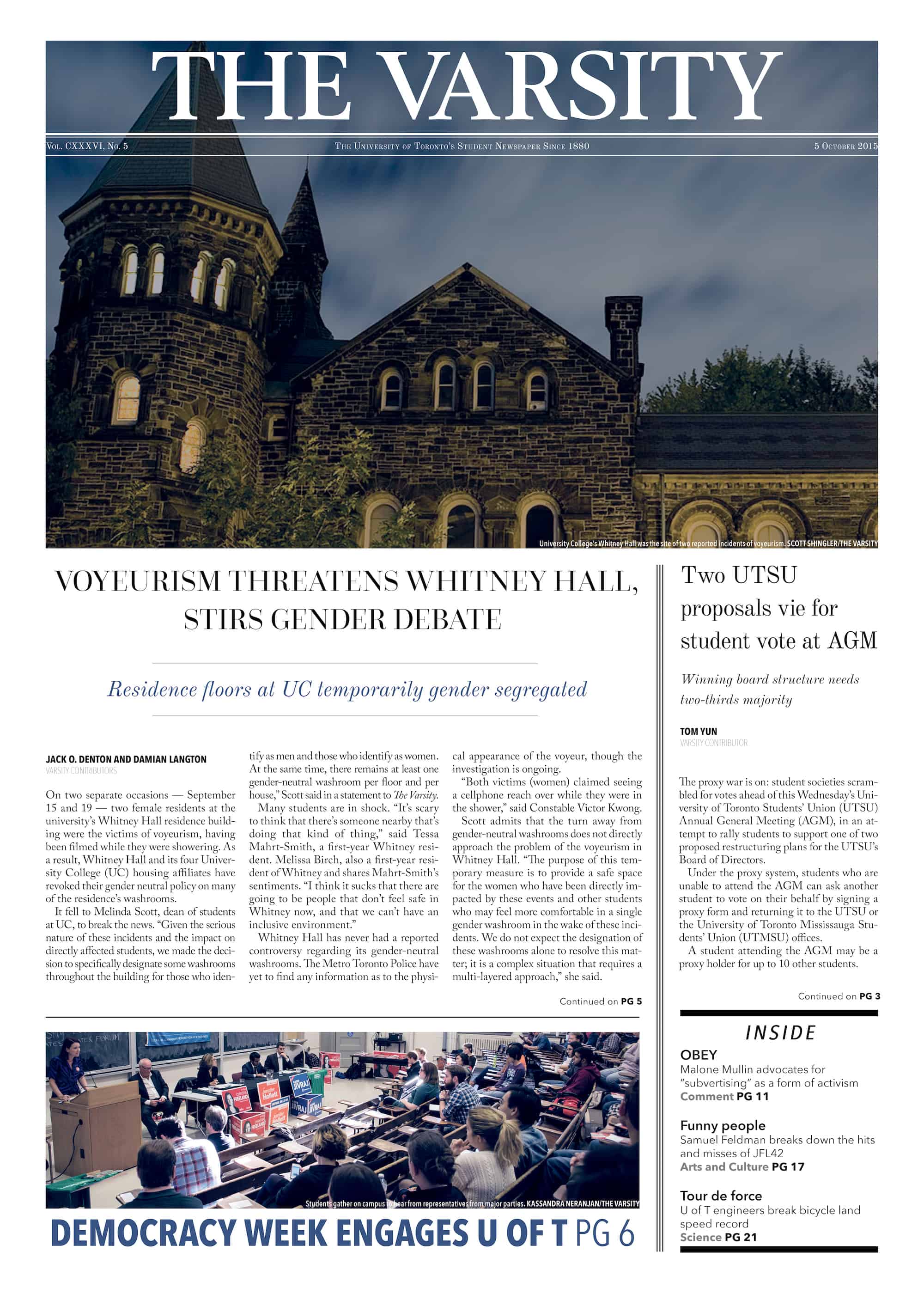 Newspaper Issue The Varsity