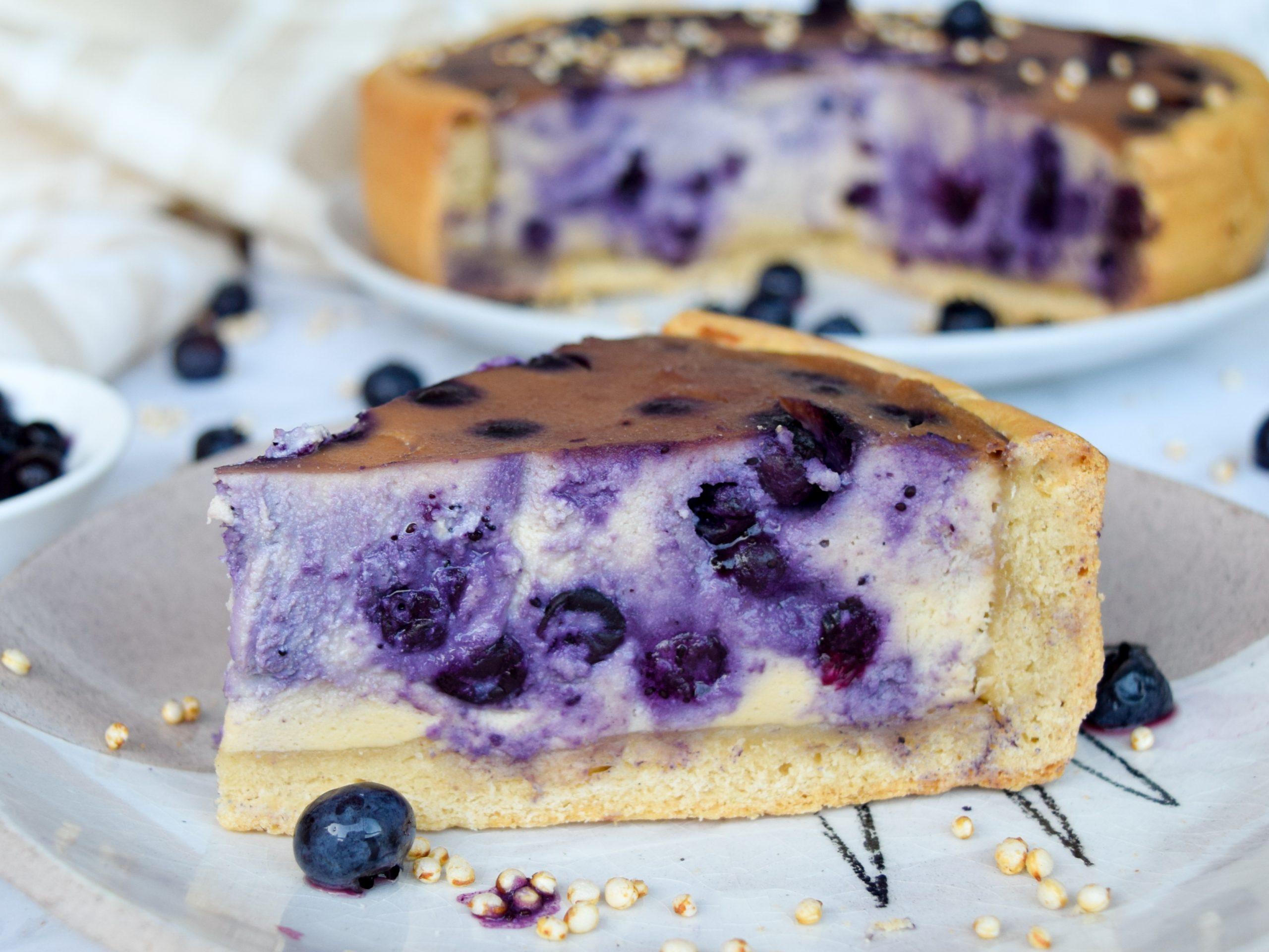 Vegan blueberry cheesecake