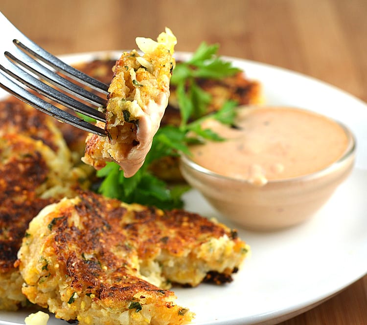Crispy Cauliflower Cakes {Vegan} TheVegLife