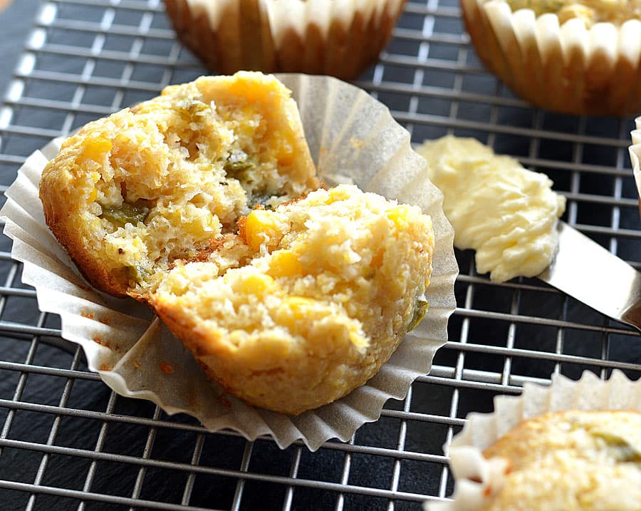 Jalapeno Corn Muffins TheVegLife
