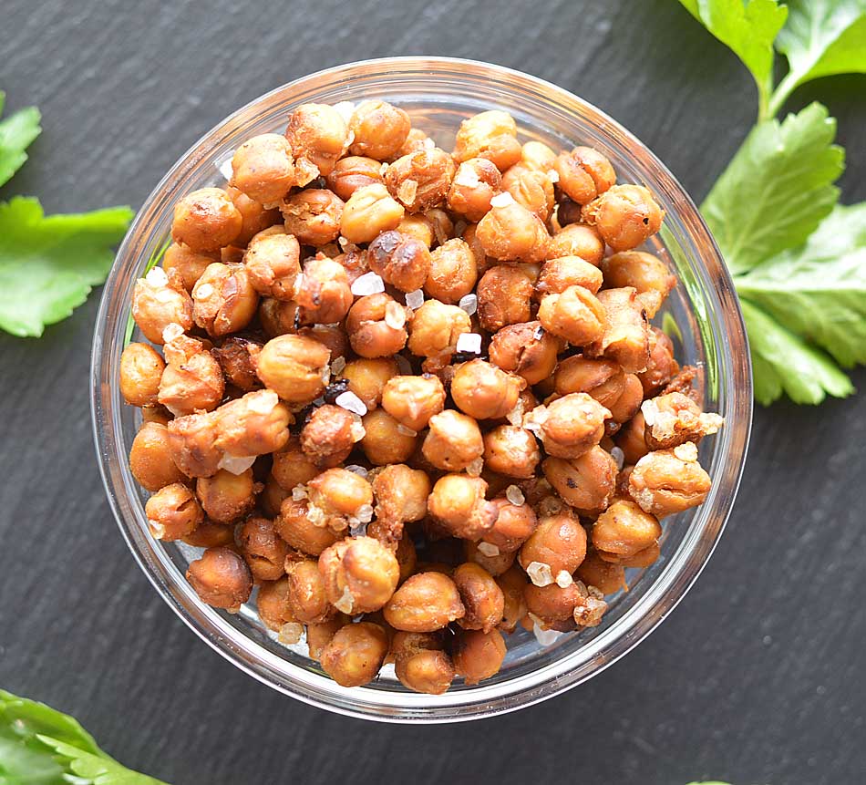 BeeFree Roasted Honey Mustard Chickpeas TheVegLife