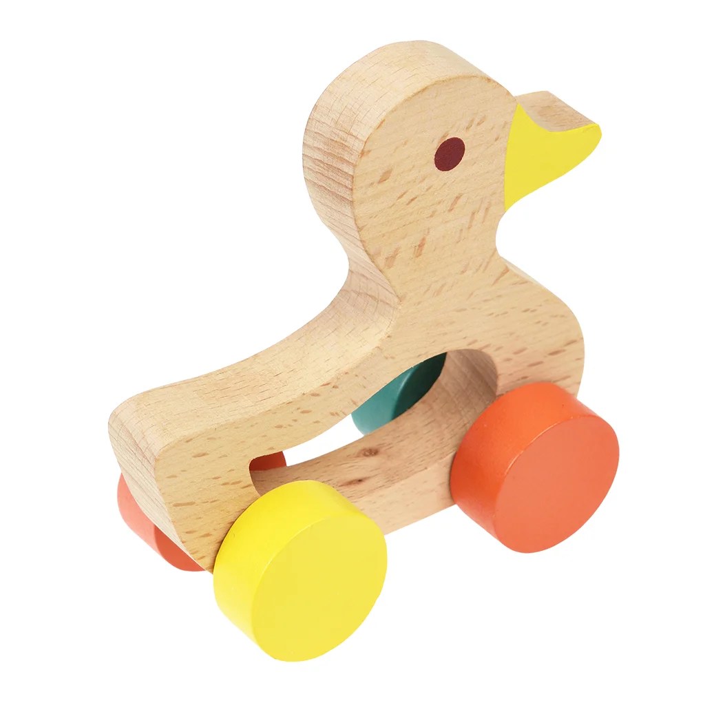 Wooden Push Along Toy Duck The Veg Patch Buy Kids Toys and