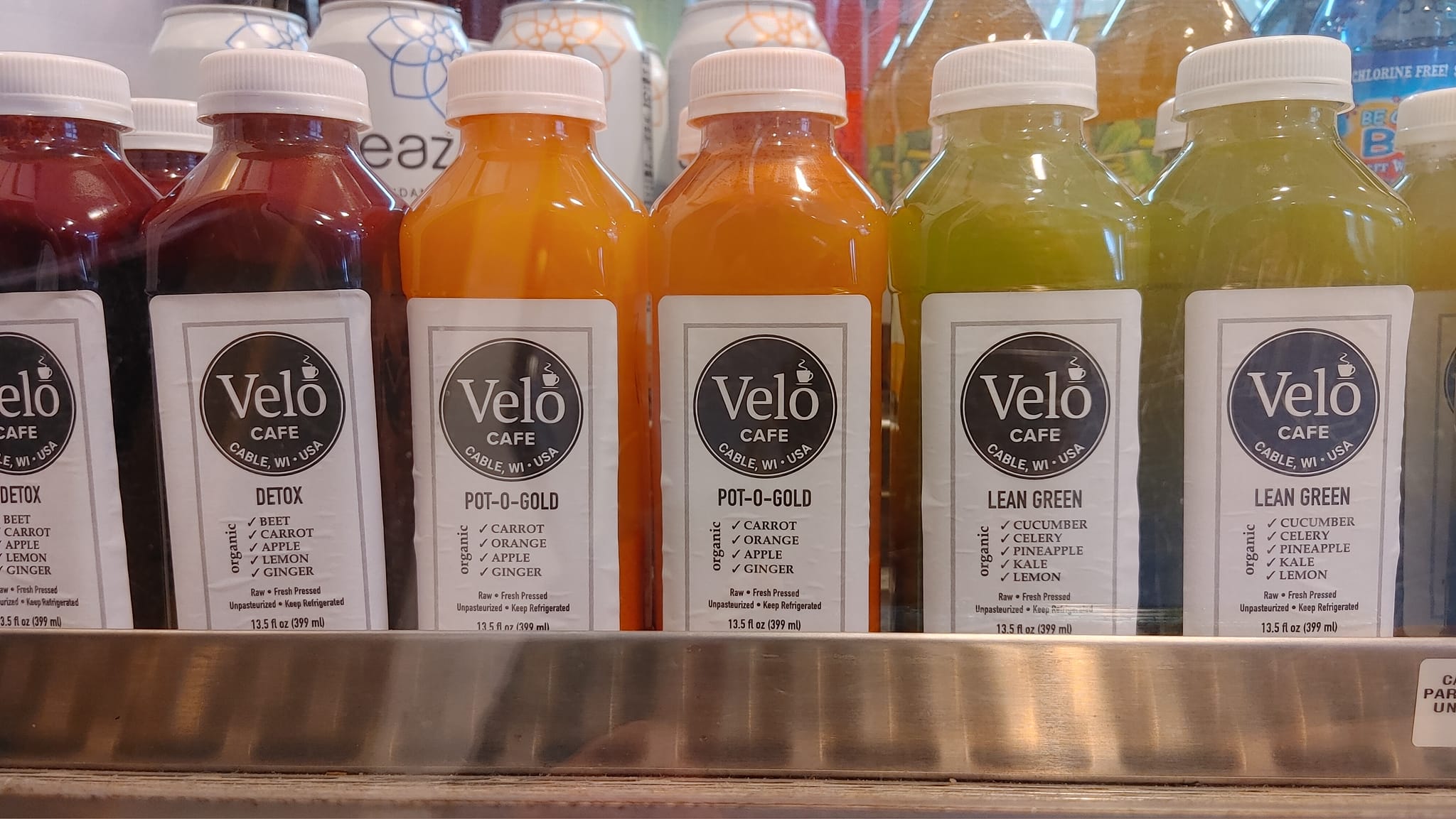 FreshPressed Organic Juices Velo Cafe Cable, WI