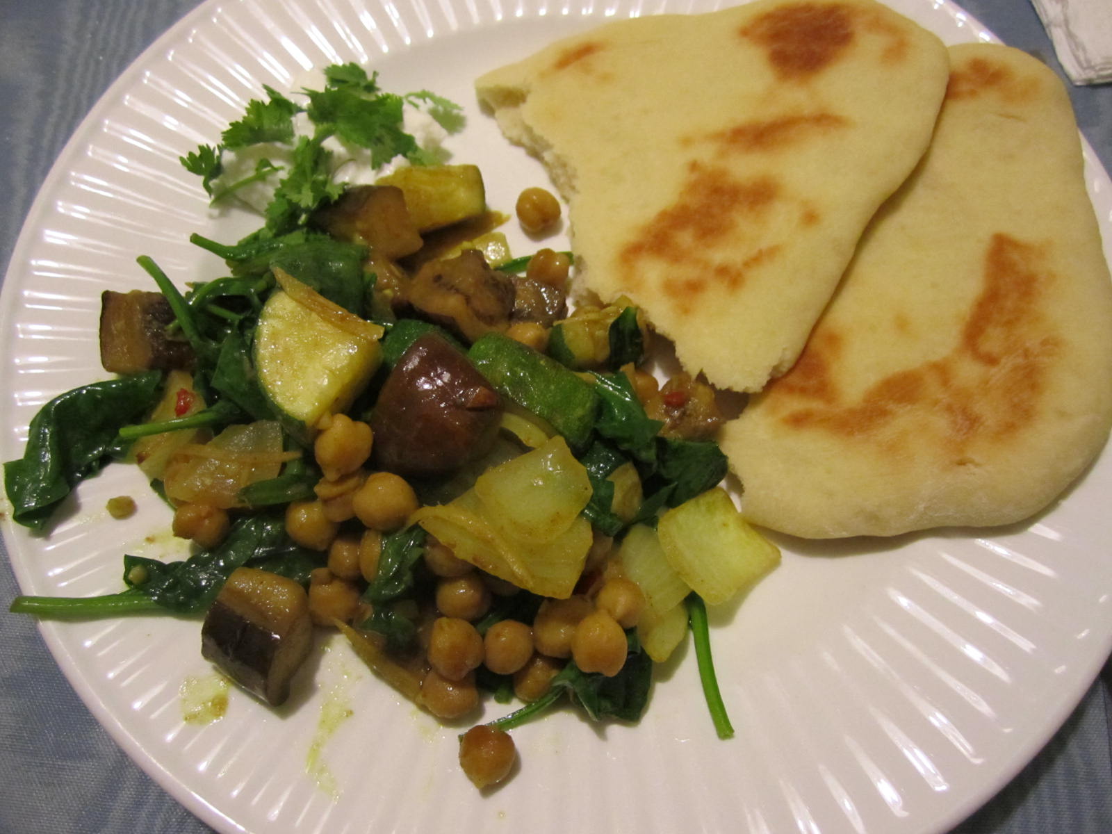 Curried Eggplant with Garbanzo Beans and Spinach The Verdant Home