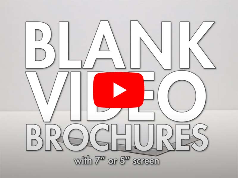 Blank Video Brochures with no minimum quantity order now!