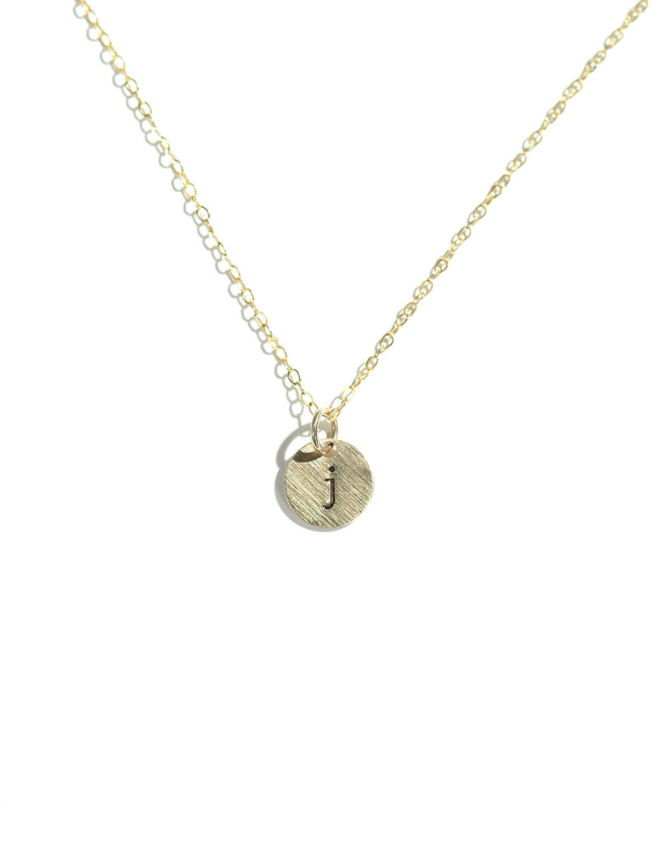 tiny initial necklace