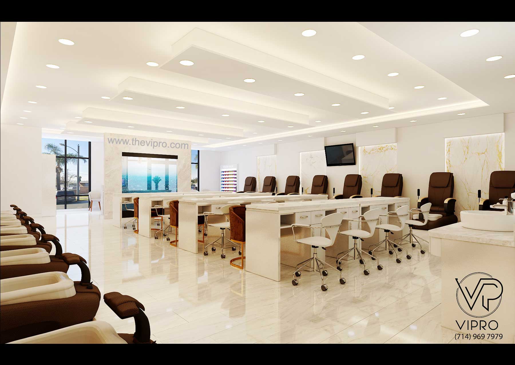 Nail Salon Furniture, Custom Furniture, Salon Furniture, Interior
