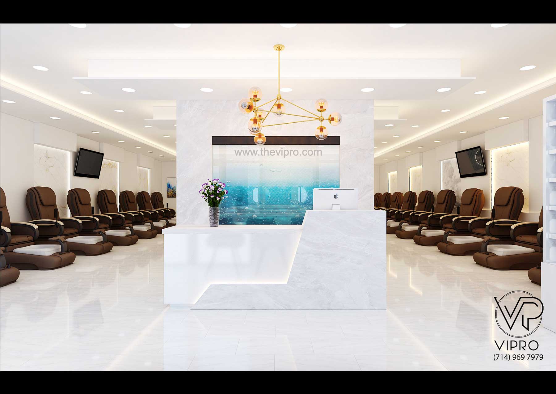 Nail Salon Furniture, Custom Furniture, Salon Furniture, Interior