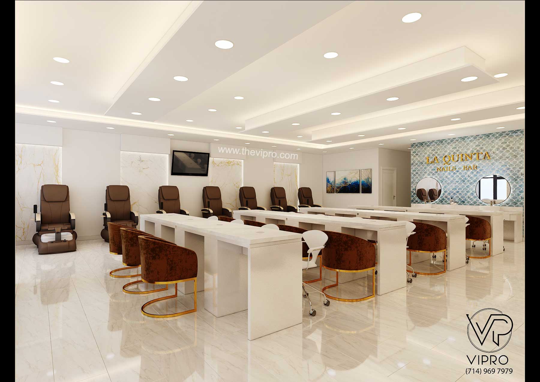 Nail Salon Furniture, Custom Furniture, Salon Furniture, Interior