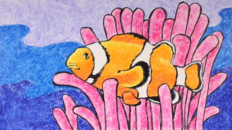 Crayon Resist Lines Kids' Crafts FirstPalette.com